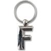 if Portachiavi in metallo personalizzabile con lettere dell'alfabeto F, 7 cm, argento, Argento, 7 cm, Classico