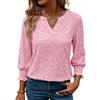 Gyabnw Maglietta Donna Maniche 3/4 Maglie Maniche 3/4 Donna con Maniche 3/4 a Sbuffo Adatto per Gonne Gonne alla Moda Pantaloni Pantaloncini