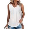 Gyabnw Maglietta Canotta da Donna Jacquard Cavo T-Shirt Senza Maniche Colletto a V Lavorata Canottiera a Maglia Elegante Unita Camicetta Tank Top Moda Casual