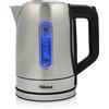 Tristar WK-1344 Bollitore d'acqua in acciaio inox da 1,7 L - 2200 W - ruotabile a 360° - Elemento riscaldante nascosto con protezione a secco