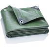 GardenMate 4m x 5m Tessuto Verde - Telone di Copertura e Protezione per Giardino e Barche