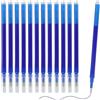 SopwMap 12 pcs Compatibili con Pilot Frixion Penna a Sfera Cancellabile Ricariche, Blu, 0,5mm, Lunghezza di Scrittura 400m, Inchiostro Termico, asciugatura rapida (blu)