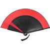 GETAJGHSD Ventaglio Pieghevole Design Vintage Colore Nero Dettaglio Rosso Ventilatore A Mano Per Decorazione Accessorio Elegante e Pratico