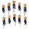 OUGEER - 10 lampadine LED G4 da 2 W, 12 SMD 2835, bianco caldo 3000 K, AC 220 V-240 V, AC 220 - 240 V, 200 lm