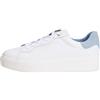 Tommy Hilfiger Sneaker da Donna Chic Platform Cupsole FW0FW09021 Low Top, Bianco (Bianco/Acqua Trasparente), 37, Bianco Bianco Acqua Chiara, 37 EU