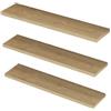 LBSIGN Set 3 Mensole Sospese Da 60 Cm Effetto Legno Chiaro Boss