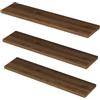 LBSIGN Set 3 Mensole Sospese Da 60 Cm Effetto Legno Scuro Boss