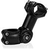 ANCLLO - Attacco manubrio regolabile per mountain bike, 25,4 mm, regolabile, 110mm 0-60 ° Gradi Attacco Manubrio Manubrio MTB in Lega di Alluminio per Mountain Bike, Bici da Strada,MTB, BMX,Ciclismo