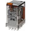 Finder 553480240040 - Relé a spina 4RT 7 A 24 Vac con pulsante per prova manuale e indicatore meccanico