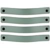 Brute Strength - Maniglie in pelle per mobili - Verde Pallido - 4 pezzi - 20 x 2,5 cm - Maniglia per mobili, maniglia per porte per cucina, bagno, armadi, comò, legno