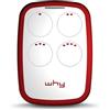 WHY EVO NOA Radiocomando Multifrequenza da 280 a 868 MHz Apricancello Rolling Code Codice Fisso Autoapprendente 4 in 1 Telecomando Garage Cancello Programmabile a Lungo Raggio (Granade Red)