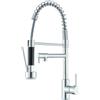 Saeuwtowy Rubinetto da cucina a LED, miscelatore da cucina con doccetta estraibile, miscelatore lavello ad arco alto con girevole a 360°, rubinetto per lavello con doppia funzione spray, acciaio inossidabile
