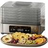 Black+Decker - essiccatore alimentare 400W | 5 vassoi trasparenti 29x21 cm | pannello digitale touch | temperatura regolabile 35-70°C | timer 48h | spegnimento automatico | senza BPA