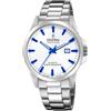 Festina SWISS MADE Orologio Uomo Analogico Acciaio 316L Argento - Quarzo Data - Vetro Zaffiro Resistente - Impermeabile 10 ATM - F20024/5 Classic Steel