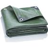 GardenMate 1,5m x 6m Teloni Protettivi Premium 200 g/m² Telone di Tessuto per Coprire, Proteggere, Telone per Barche - Verde, Alta Qualità