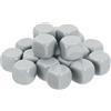QUARKZMAN 20Pcs Dadi Vuoti A Sei Facce Arrotondati 16mm/0.6Pollici Dadi Cubo In Acrilico Con Superficie Levigata Per Party Giochi Tavolo DIY Artigianato Insegnamento Conteggio, Grigio Chiaro