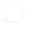 Vaessen Creative Anelli Metallico per Lavori d'Artigianato, Bianco, 4 Pezzi, 25 cm x 3 mm, per Acchiappasogni, Anello Ghirlanda per Wall Hanging, Uncinetto, Decorazioni per Matrimoni e Molto Altro