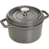 Staub cocotte roaster in ghisa rotonda 14cm grigio grafite