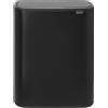 Brabantia Bo Touch Bin 2x30l con due inserti in plastica nero opaco