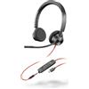 HP Poly POLY 3325 Auricolare Cablato A Padiglione Musica e Chiamate USB tipo-C Nero