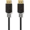 Nedis Cavo DisplayPort | DisplayPort maschio | DisplayPort maschio | 8K@60Hz | Placcato oro | 1,00 m | Rotondo | PVC | Antracite | Scatola