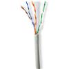 Nedis Bobine di cavo di rete | CAT6 | cavo a trefoli | U/UTP | CCA | 305,0 m | per interni | rotondo | PVC | grigio | cassetta di estrazione - estensibile