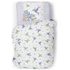 Roupillon Set copripiumino Birdie 140 x 200 cm Blu 2 pezzi