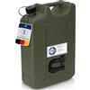 hünersdorff 802010 Tanica carburante professionale da 20 litri per benzina, diesel e altre merci pericolose, approvazione ONU, prodotta in Germania, produzione certificata TÜV, oliva