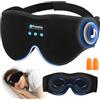 URAQT Maschera per Dormire con Cuffie Bluetooth, Maschera Sonno 3D Regolabile, Cuffie Wireless Morbide, per Viaggiare Yoga Meditazione Uomo Donna