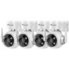 Ctronics 2K Telecamera Wi-Fi Esterno, IP Videocamera Sorveglianza Esterno, Tracciamento Auto Rilevamento Umano, 30M Visione Notturna Colori, Audio Bidirezionale 3 Metodi di Install IP66 (4PCS)