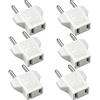 VGUARD [6 Pack Travel Adapter Adattatore Universale da Viaggio Adattatore Presa Americane USA/China CN a Spina UE, Francia, Germania, Spagna, Egitto ECC - Bianco