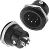 MEIRIYFA XLR 5 pin Socket Panel Mount Adattatore Audio Connettore XLR 5 pin maschio su connettore di saldatura, spina rotonda per mixer amplificatore microfono altoparlante (2 pezzi, spina da 5 pin)