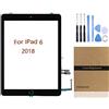 Hedywei Schermo Tattile di Ricambio per iPad 6 Gen A1893 A1954 (2018 9.7 inch) Touch Screen Digitizer con Kit utensile (Nero)