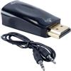 Orivin Adattatore Da HDMI a Jack 3,5, Convertitore Da HDMI Femmina a VGA Femmina HD 1080P Con Cavo Jack Audio Da 3,5 Mm