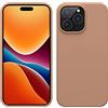 kwmobile Cover per Apple iPhone 14 Pro Max Custodia - Back Case per Caricatore Wireless - Antiurto e Flessibile in Silicone TPU - color cappuccino