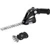 Outsunny 2-in-1 Tagliasiepi e cesoia elettrica con batterie ricaricabili e 2 lame intercambiabili, 47x8,5x12 cm, Nero | Aosom Italy