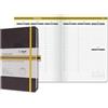 SIGEL L2603 Agenda settimanale Linescape 2026-53 settimane - circa A5 - grigio scuro/giallo - 2 pagine = 1 settimana - copertina rigida - 80 g/m² - 176 p. - certificazione FSC