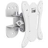 PureMounts® Supporto TV - Girevole - Vesa 100, distanza parete: 75mm, Portata max 25,0 kg, inclinabile 3°/-12°, orientabile 25°/-25°, bianco