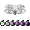 NEEWER Set di Filtro ND + CPL + UV Solo Compatibile con DJI NEO 2, Kit Accessori per Obiettivo Drone, 6pz Filtri Polarizzatore Polarizzante Circolare e Densità Neutra (ND8/16/32/64) a Scatto, FL-N71