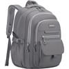 HORHEAR Zaino scolastico per ragazze, zaino estetico per le donne carino Bookbag Preppy College, Grigio, Standard, Stile semplice