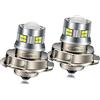 Ruiandsion 2 lampadine LED P26S per fari moto, 10-30 V, super luminose, chipset 2016 20SMD, con lente di proiezione, per fari moto, colore bianco