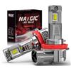 NATGIC Lampadina LED H11 Per Fari Auto,Senza Ventola Lampadina LED H8 H9, 16000LM 80W Mini formato 1:1 Bianco Luci 300% Luminosità,Fari H11 LED Per Fendinebbia/il faroanabbagliante, Confezio da 2