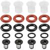 Partuto Kit O-Ring Iniettore Carburante Per Honda Civic 4 Set | Gomma NBR, Metallo, Plastica, Nero, Rosso, Per KEIHIN, -40°C A 120°C, 14x8x3mm, 10x7x2mm, Funzione: Sigillatura
