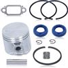 Adefol Pistone da 47 mm con anello a pistone per Stihl MS271, MS271C, MS291, MS291C, con paraolio, cuscinetti ad aghi, guarnizione silenziatore, ricambio OEM 1141 030 2011