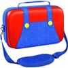 iVoler Custodia di Trasporto compatibile con Nintendo Switch/Nintendo Switch 2, Case da Viaggio Rigido Deluxe per Console Switch e Altri Accessori (Rosso+Blu, Switch 2, Standard)