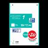 Oxford School Sostituzione A4 120 foglie 5x5mm Grid - 4 trapano - Mint a fascia