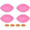 sourcing map 4 stampi in resina a forma di rugby, kit di stampi in silicone epossidico con foro per ciondoli, portachiavi, ornamenti, gioielli, artigianato in resina, artigianato fai da te, rosa