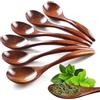 Zeaying 6 Pezzi Cucchiaini di Legno Piccoli, 14,5 cm, Cucchiai, Legno Naturale, Lucidati a Mano, per Cioccolata Calda, Miele, Caffè, tè, Cucchiai Naturali, Cucchiai di Legno per La Casa, Cucina, Ristorante