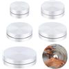 UNICRAFTALE 5pcs 5 stili Vassoio Rotondo Alluminio Piano Da Tavolo Ceramica Argilla Ceramica Lanciare Taglio Strumento di Tornitura Supporto di Cottura Strumenti Vassoio Rotante per Pozzers Argilla