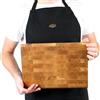 B4K Tagliere 35 × 25 cm - Hackblock in legno di quercia con bordi arrotondati - antiscivolo con piedini in silicone e impugnature - ideale per cucina e barbecue